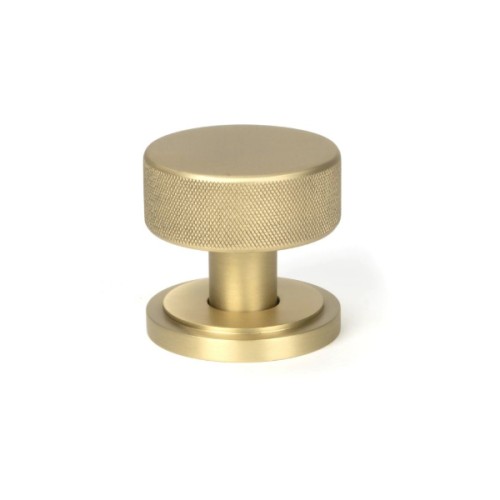 BROMPTON KNURLED MORTICE / RIM DOOR KNOBS - (4 ROSE OPTIONS)